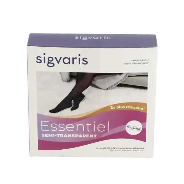 Sigvaris Essentiel Semi-transparent Chaussettes  Femme Classe 2 Naturel Medium Normal
