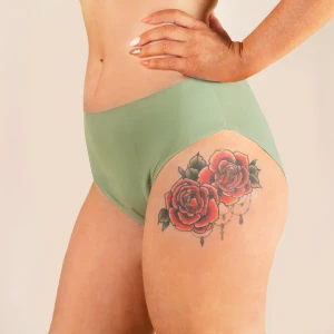 Culotte Menstruelle Nina Sans Coutures (taille Haute) Vert L