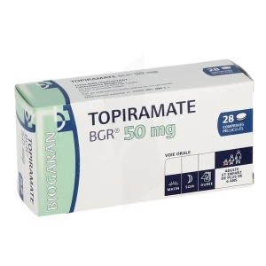 Topiramate Bgr 50 Mg, Comprimé Pelliculé