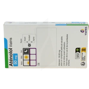 Atenolol Viatris 50 Mg, Comprimé Pelliculé Sécable