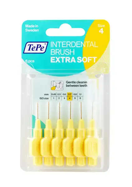 Tepe Brossettes Interdentaires Extra Souples Jaune Pastel 0.7mm