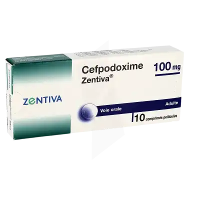 Cefpodoxime Zentiva 100 Mg, Comprimé Pelliculé à CHAMPAGNOLE