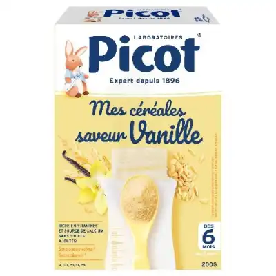 Picot Mes Céréales Farine saveur Vanille dès 6 mois B/200g