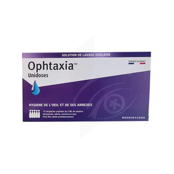 Ophtaxia Sol Tamponnée Lavage Oculaire 10unidoses/5ml