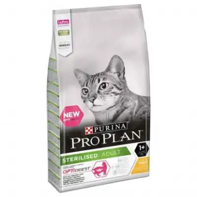 Pro Plan - Croquettes Optidigest Sterilised au Poulet pour Chat - 10Kg