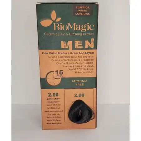 Lcdt Biomagic Men Hair Color Cream Kit Marron Très Foncé 2.00