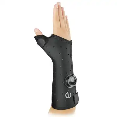 Exos Poignet-pouce Court Attelle Thermoformable Poignet-pouce Gauche Noir Xxs à MIRANDE