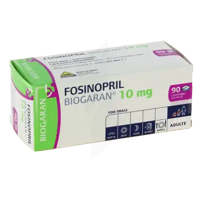 FOSINOPRIL BIOGARAN 10 mg, comprimé sécable