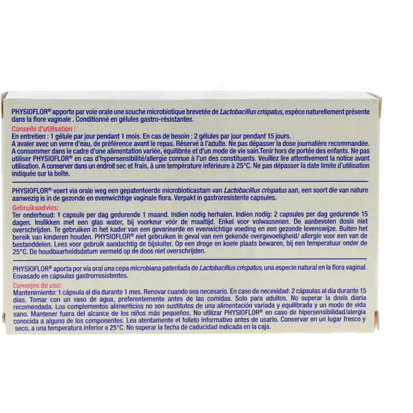 Physioflor Oral Gélule Flore Intime Boîte De 30