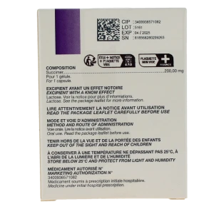 Succicaptal 200 Mg, Gélule
