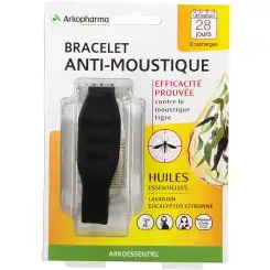 Arko Essentiel Bracelet Anti-moustique Adulte Noir à SENNECEY-LÈS-DIJON