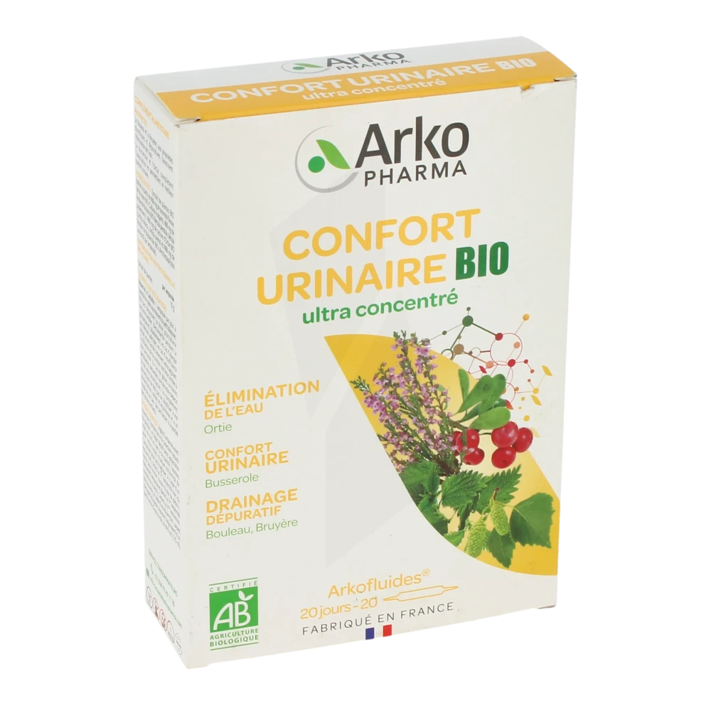 Arkofluide Bio Ultraextract Solution Buvable Confort Urinaire 20 Ampoules/10ml