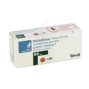Diclofenac Teva 50 Mg, Comprimé Enrobé Gastro-résistant
