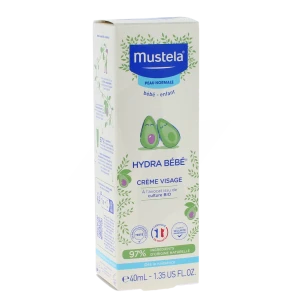 Mustela Hydra Bébé Crème Visage à L’avocat Bio 40 Ml
