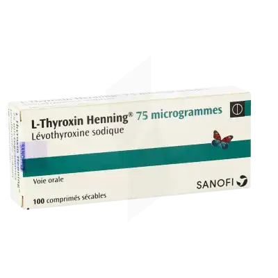 L-thyroxin Henning 75 Microgrammes, Comprimé Sécable à MERINCHAL