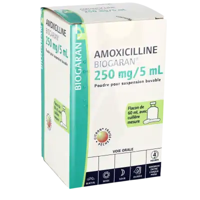 Amoxicilline Biogaran 250 Mg/5 Ml, Poudre Pour Suspension Buvable à NOROY-LE-BOURG