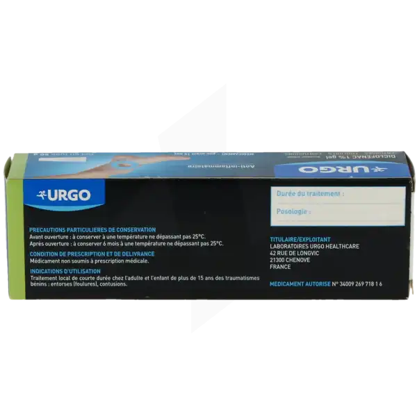 Diclofenac Urgo 1 %, Gel