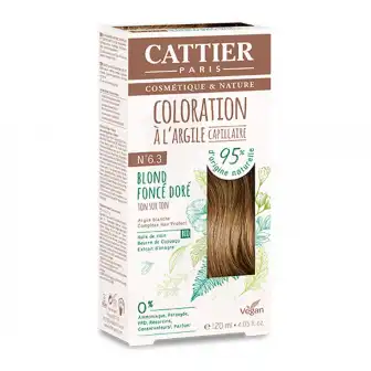 Cattier Coloration Kit 6.3 Blond Foncé Doré 120ml