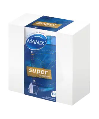 Manix Super Préservatif avec réservoir lubrifiés B/144
