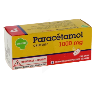 Paracetamol Cristers 1000 Mg, Comprimé Effervescent Sécable