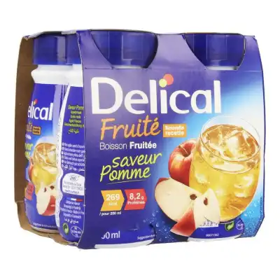 Delical Boisson Fruitée Nutriment Pomme 4 Bouteilles/200ml
