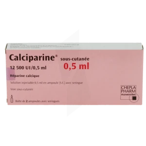 Calciparine Sous Cutanee 12 500 Ui/0,5 Ml, Solution Injectable