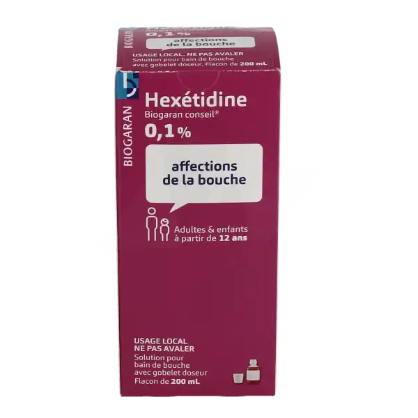 Hexetidine Biogaran Conseil 0,1 %, Solution Pour Bain De Bouche