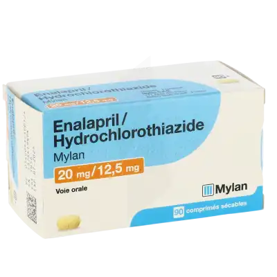 Enalapril/hydrochlorothiazide Viatris 20 Mg/12,5 Mg, Comprimé Sécable à SAINT-SAENS