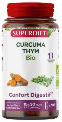 Superdiet Curcuma Thym Bio Gélules B/90 à BRUGES