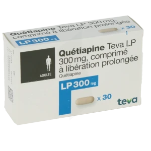 Quetiapine Teva Lp 300 Mg, Comprimé à Libération Prolongée