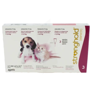 Stronghold - Solution Pour Spot-on Chats Et Chients <2,5kg - 3 Pipettes