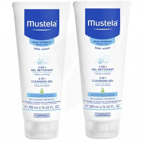 Mustela Bebe Enfant Gel 2 En 1 Nettoyant Cheveux Corps 2t/200ml