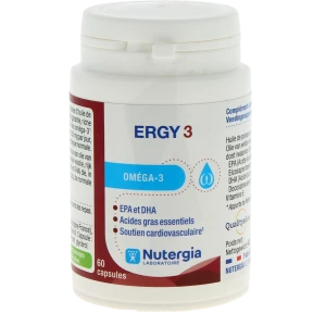 Ergy 3 Oméga 3 Capsules Boîte De 60