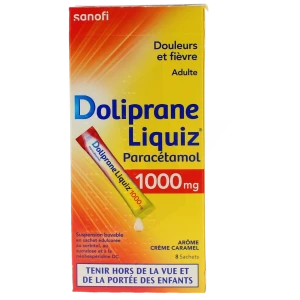 Dolipraneliquiz 1000 Mg, Suspension Buvable En Sachet édulcorée Au Sorbitol, Au Sucralose Et à La Néohespéridine Dc