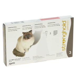 Stronghold 60 Mg Solution Externe Spot-on Chat 3pipettes/0,50ml