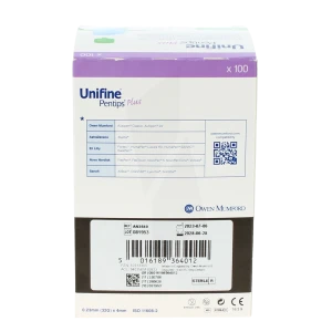 Unifine Plus Aiguille Avec Désadaptateur Pour Stylo 4mm B/100