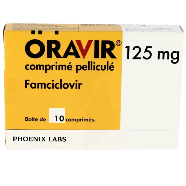 Oravir 125 Mg, Comprimé Pelliculé
