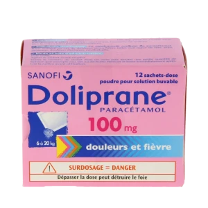 Doliprane 100 Mg, Poudre Pour Solution Buvable En Sachet-dose