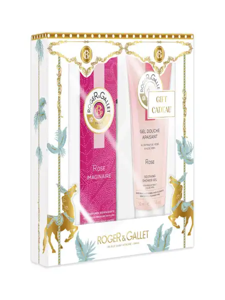 Roger & Gallet Coffret Eau Parfumée Bienfaisante Rose Imaginaire 30ml + Gel Douche Apaisant 50ml