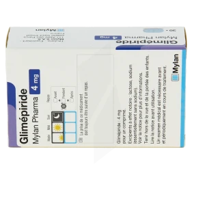 Glimepiride Viatris 4 Mg, Comprimé
