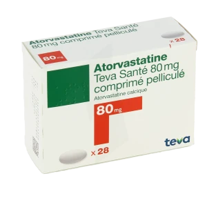 Atorvastatine Teva Sante 80 Mg, Comprimé Pelliculé