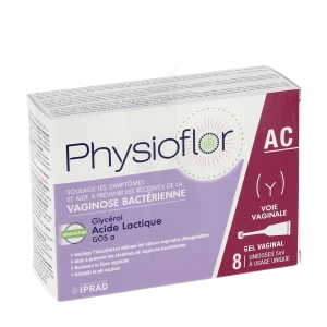 Physioflor Ac Gel Vaginal Acidifiant Et Prébiotique 8 Unidoses/5ml