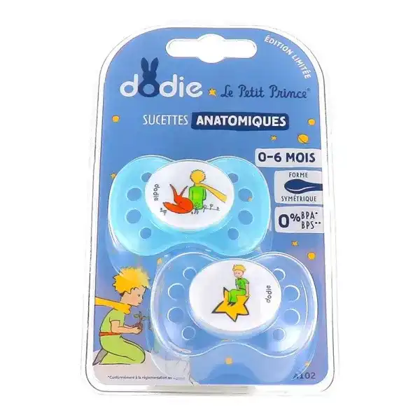 Dodie Duo Sucette Anatomique Silicone 0-6mois Renard B/2