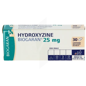 Hydroxyzine Biogaran 25 Mg, Comprimé Pelliculé Sécable