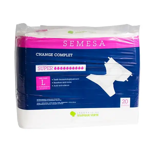 Semesa Changes Adultes Jour+ Médium T2  Sachet De 20