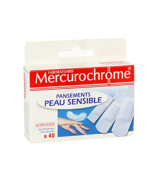 Mercurochrome Pansements Peau Sensible X 40