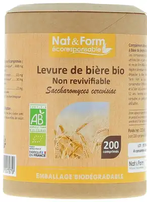 Nat&form Eco Responsable Levure De Bière Bio Comprimés B/200 à ANDERNOS-LES-BAINS