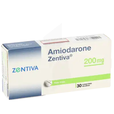 Amiodarone Zentiva 200 Mg, Comprimé Sécable à PEYNIER