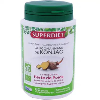 Superdiet Glucomannane De Konjac Bio Gélules B/60 à VALENCE