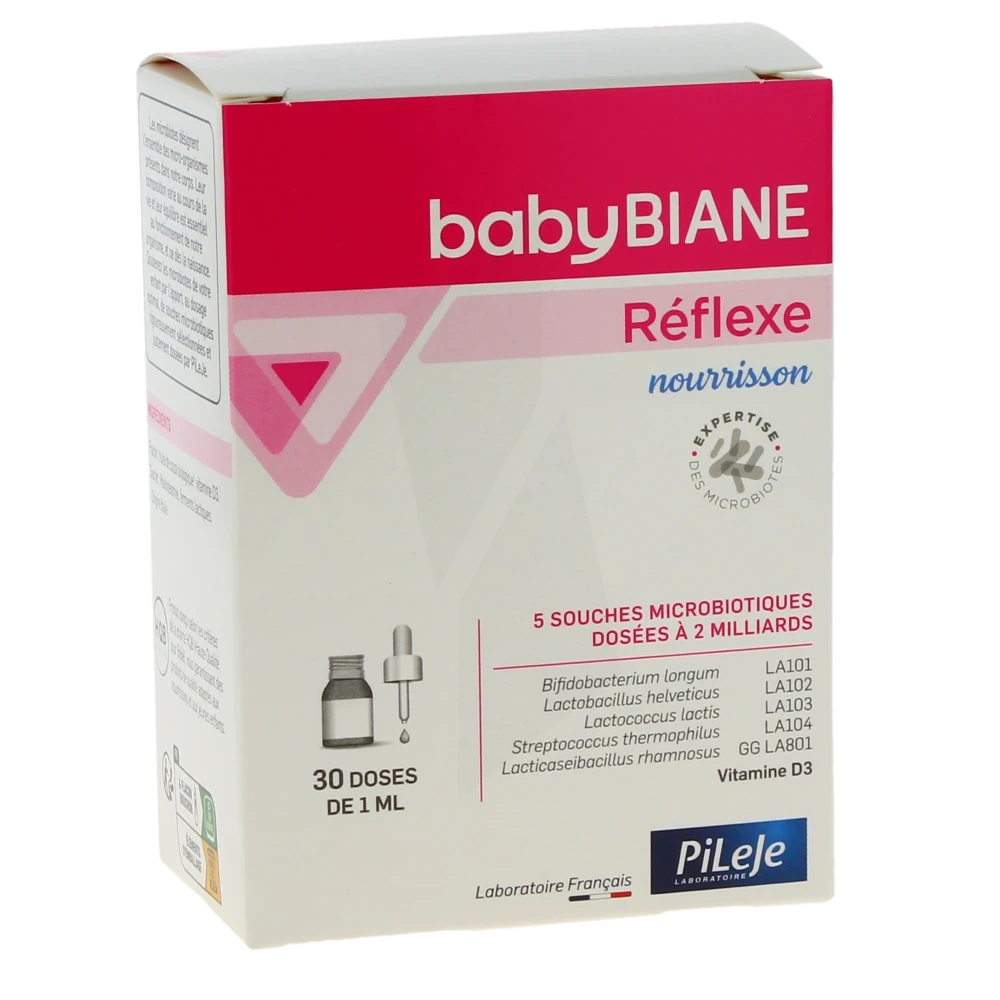 Pileje Babybiane Réflexe Nourrisson Solution Buvable Flacon Compte-gouttes De 30 Ml